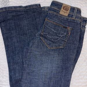 Fragile American Beauty Classic Flare Denim Jeans Dark Wash Blue Size 0